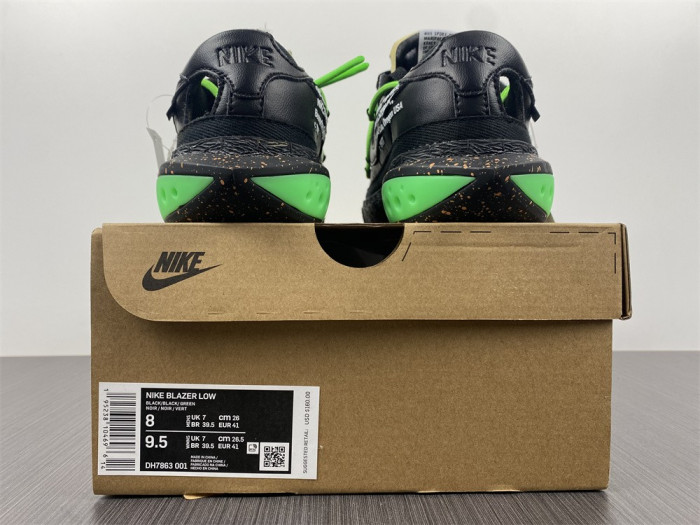 Off-White x Nike Blazer Low "Black / Green"  DH7863-001