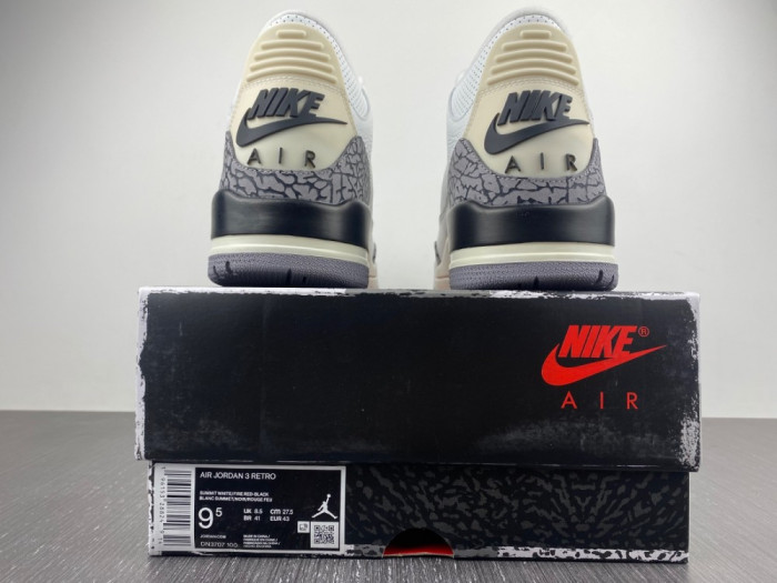 Air Jordan 3 White Cement Reimagined Shoes  DN3707-100